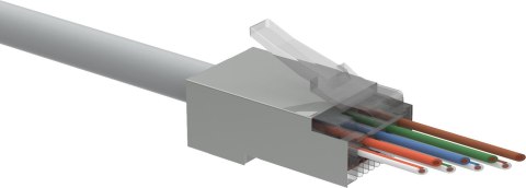 WTYK SIECIOWY KONEKTOR SOLARIX RJ45 CAT.5E UTP PRZELOTOWY SXRJ45-5E-UTP-EASY 1szt.