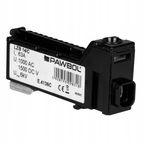 PAWBOL Listwa zaciskowa bezgwintowa LZB E.4136C czarna