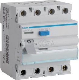 HAGER RCCB Wyłącznik różnicowoprądowy 3P+N 63A 30mA 6kA A CDA463J