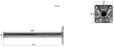 UCHWYT MUROWY UMI-38L40
