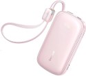 Powerbank Baseus EnerFill FC21 20000 mAh 22,5 W USB-A USB-C różowy z odłączanym kablem Lightning