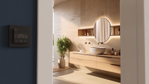 Termostat Heatit WiFi6 Black Matt Wi-Fi Thermostat 3600W 16A