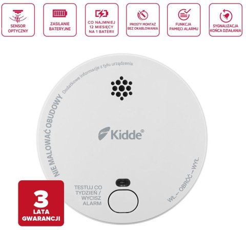 Zestaw 2 czujek KIDDE czadu i dymu