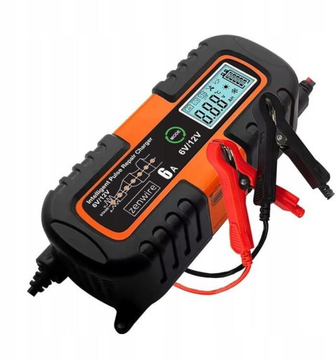 Ładowarka Prostownik Akumulatorowy Samochodowy z Funkcją Naprawy AGM 6V 12V Zenwire JMD-6S