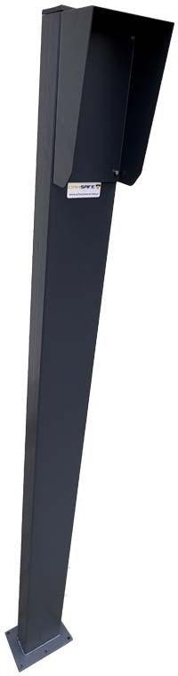 Słupek domofonowy Camsafe 60x120 z daszkiem i podstawą CS-DO1 - 1,6m