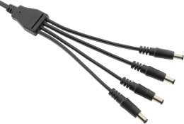 Splitter DC ESPE 1x4 gniazdo DC 2,1/5,5 / 4 x wtyk prosty DC 2,1/5,5