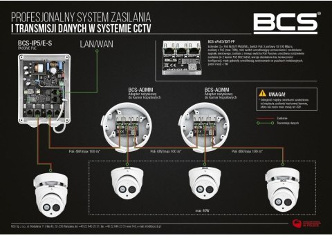 Switch POE BCS POWER BCS-xPoE3/EXT-PP