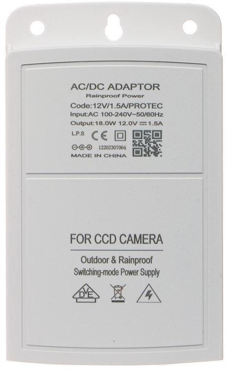 ZASILACZ PROTEC 12V/1.5A 1749