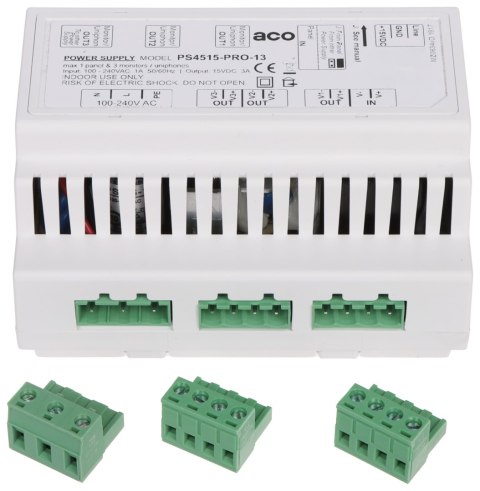 ZASILACZ Z ROZDZIELACZEM WIDEO PS45-15-PRO-13 ACO