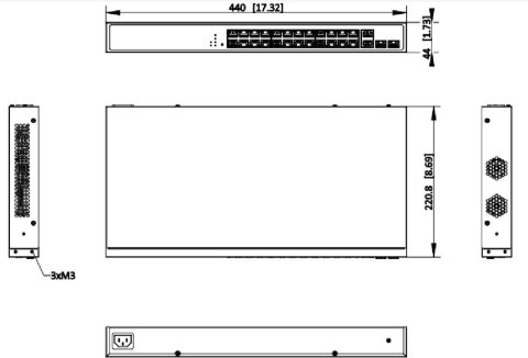 Switch Hikvision DS-3E1528HP-SI-24P2T2F