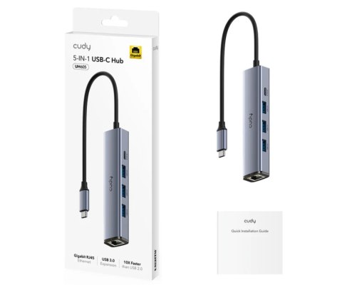 ADAPTER WIELOFUNKCYJNY USB-C UH605 CUDY