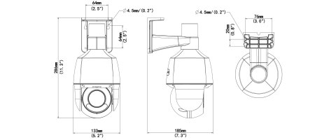KAMERA IP OBROTOWA ZEWNĘTRZNA IPC6325LFW-AX5C-VG LightHunter Active Deterrence - 5 Mpx 2.7 ... 13.5 mm UNIVIEW