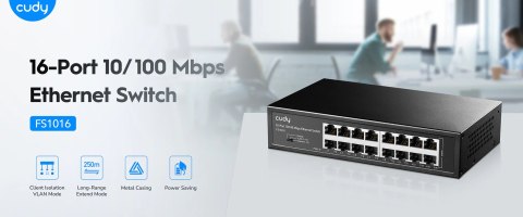 SWITCH FS1016 16-PORTOWY CUDY