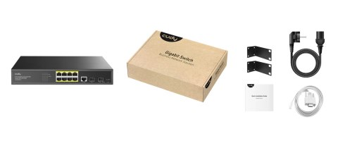 SWITCH POE GS2008PS2 8-PORTOWY SFP CUDY