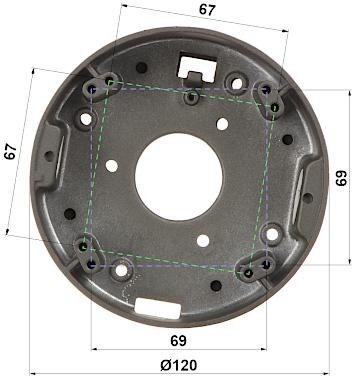 UCHWYT SUFITOWY DO KAMER KULISTYCH BD-CV15