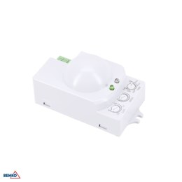 Czujnik Mikrofalowy 1200W 360* IP20 prostokątny biały mini