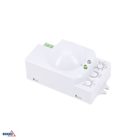 Czujnik Mikrofalowy 1200W 360* IP20 prostokątny biały mini