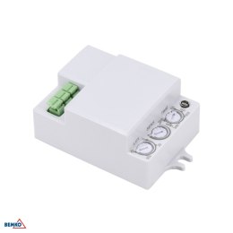 Czujnik Mikrofalowy 500W 360* IP20 prostokątny biały DIP-SWITCH