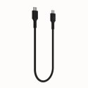 KABEL USB-C / USB-C Greencell PowerFlex 30cm PD 100W czarny silikonowy