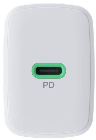 ŁADOWARKA SIECIOWA Greencell PowerSource Solo30 30W 1xUSB-C PD 3.0 QC 4.0+ biała