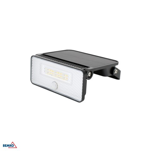 Naświetlacz SOLARNY LED SOLEN 5W 500LM 4000K IP65 czarny cz. pir