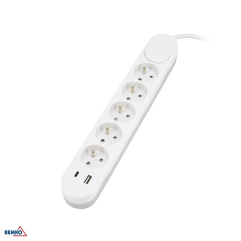 Przedłużacz NB 5X 2P+Z+WYl. 1.5MM X 3.0M