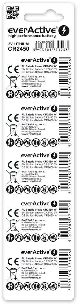 Bateria CR2450 everActive (blister 5 szt.)