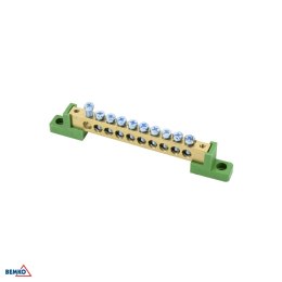 Listwa zaciskowa na izolatorach płaskichH 8x12 12-torowa zielona