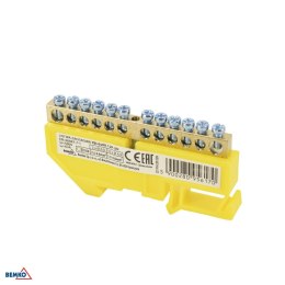 Listwa zaciskowa na sztynę 6x9 14-torowa niebieska