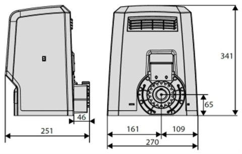 Napęd/siłownik BFT ARES ULTRA BT B1000 do 1000kg bram przesuwnych