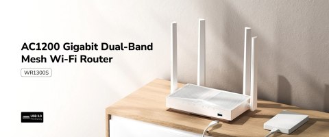 ROUTER WR1300S Wi-Fi 5 2.4 GHz, 5 GHz 300 Mb/s + 867 Mb/s CUDY