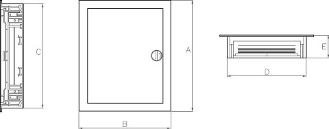 ROZDZIELNICA UNIWERSALNA 60 MODUŁÓW Z METALOWYMI DRZWIAMI PAWBOL C.1560
