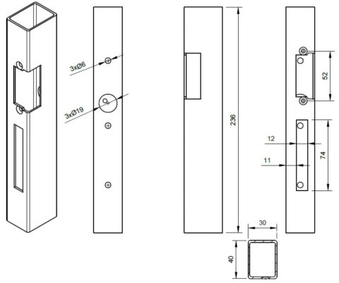 PUSZKA DO ZACZEPÓW ELEKTROMAGNETYCZNYCH OK-Z1 BIRA