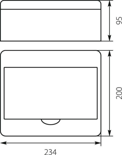 Rozdzielnica n/t RN-8 Fala (N+PE) IP40 200x234x95mm, biała | 7.2 Elektro-Plast Opatówek
