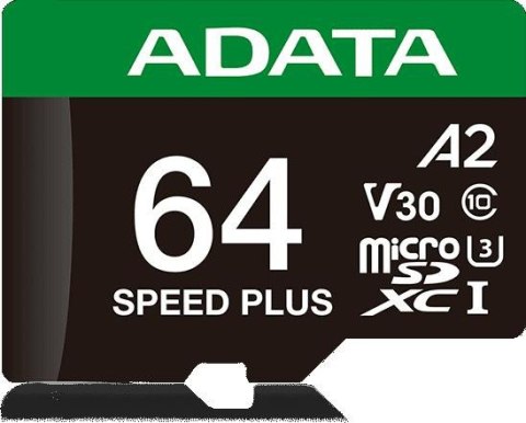 Adata Karta pamięci microSD Speed Plus 64GB UHS1 U3 V30 A2 160/140 MB/s