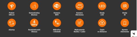 Kamera IP Orllo zewnętrzna obrotowa zoom x10 4MPx ORLLO Z9 ULTRA