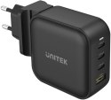 Ładowarka sieciowa Unitek GaN 4 porty, PD 100W QC3.0 czarna
