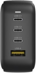 Ładowarka sieciowa Unitek GaN 4 porty, PD 100W QC3.0 czarna