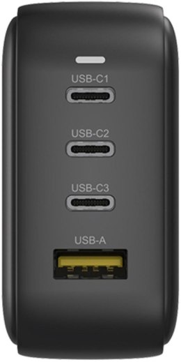 Ładowarka sieciowa Unitek GaN 4 porty, PD 100W QC3.0 czarna