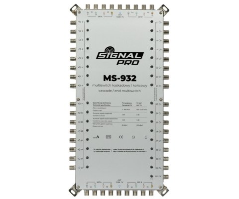 MULTISWITCH PRZELOTOWY MS-932 9 WEJŚĆ / 32 WYJŚCIA SIGNAL PRO
