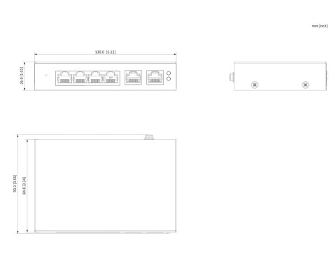 Switch POE SG4006P 4-PORTOWY DAHUA