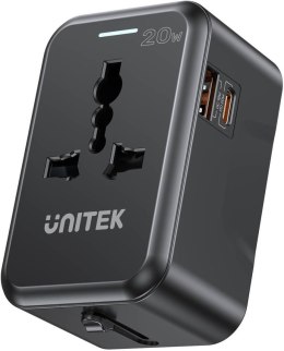 Unitek Ładowarka podróżna EU/US/UK/AUS PD 20W