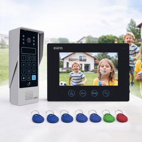 WIDEODOMOFON EURA VDP-90A3 DELTA + biały monitor TUYA