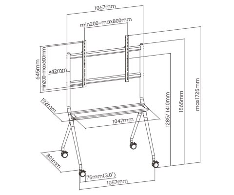 MOBILNY UCHWYT MONITORA BRATECK-TTF15-68FW BRATECK