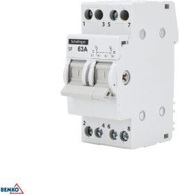 Modułowy przełącznik instalacyjny I-0-II 2P 63A