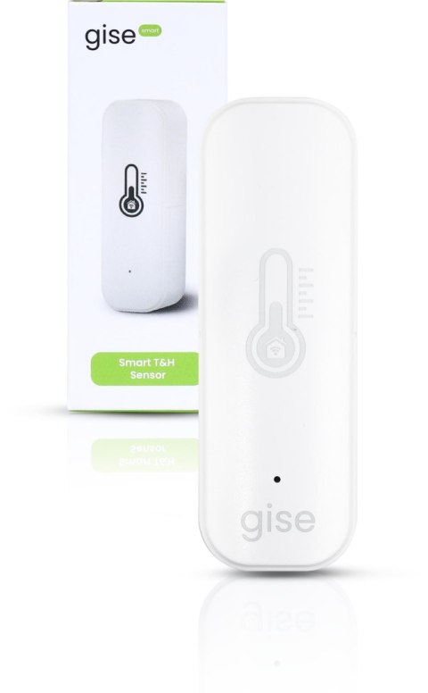 GISE Smart Czujnik temperatury i wilgotności Wi-Fi Biały | Tuya | GTHS-WF-01-W