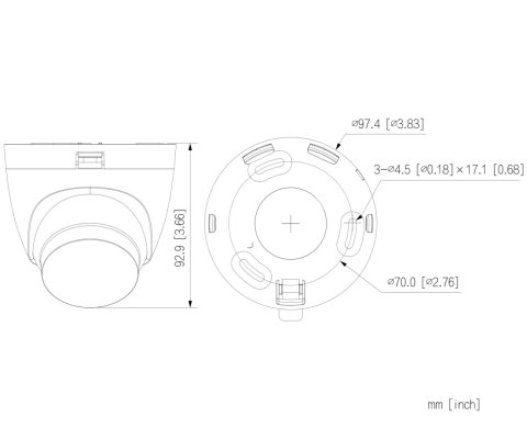 KAMERA AHD, HD-CVI, HD-TVI, PAL HAC-HDW1500CLQ-IL-A-0280B-S3-DIP - 5 Mpx 2.8 mm DAHUA