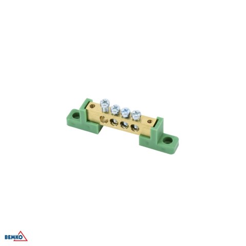 Listwa zaciskowa na izolatorach płaskichH 8x12 4-torowa zielona