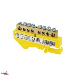 Listwa zaciskowa na sztynę 8x12 8-torowa zółta