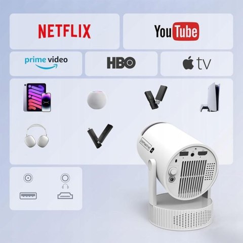 Mini Projektor Android Wifi Rzutnik Full HD Bluetooth z Baterią Zenwire K400